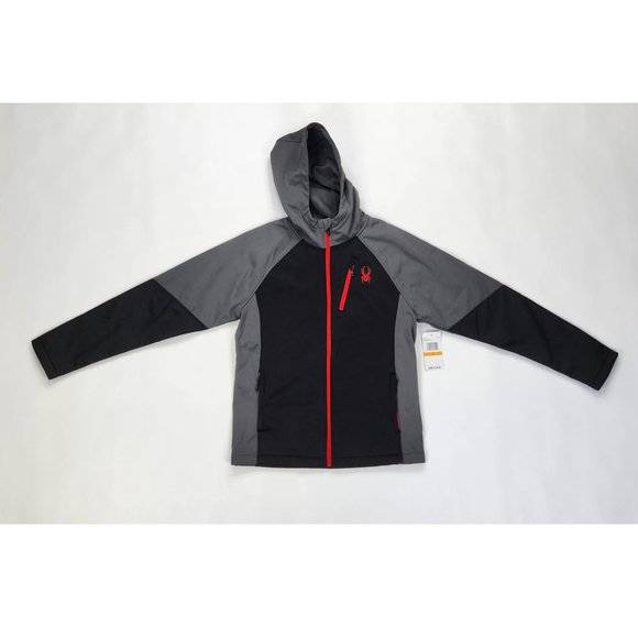 Spyder Softshell Jacket Mens Size Small Black and Gray - Picture 1 of 4